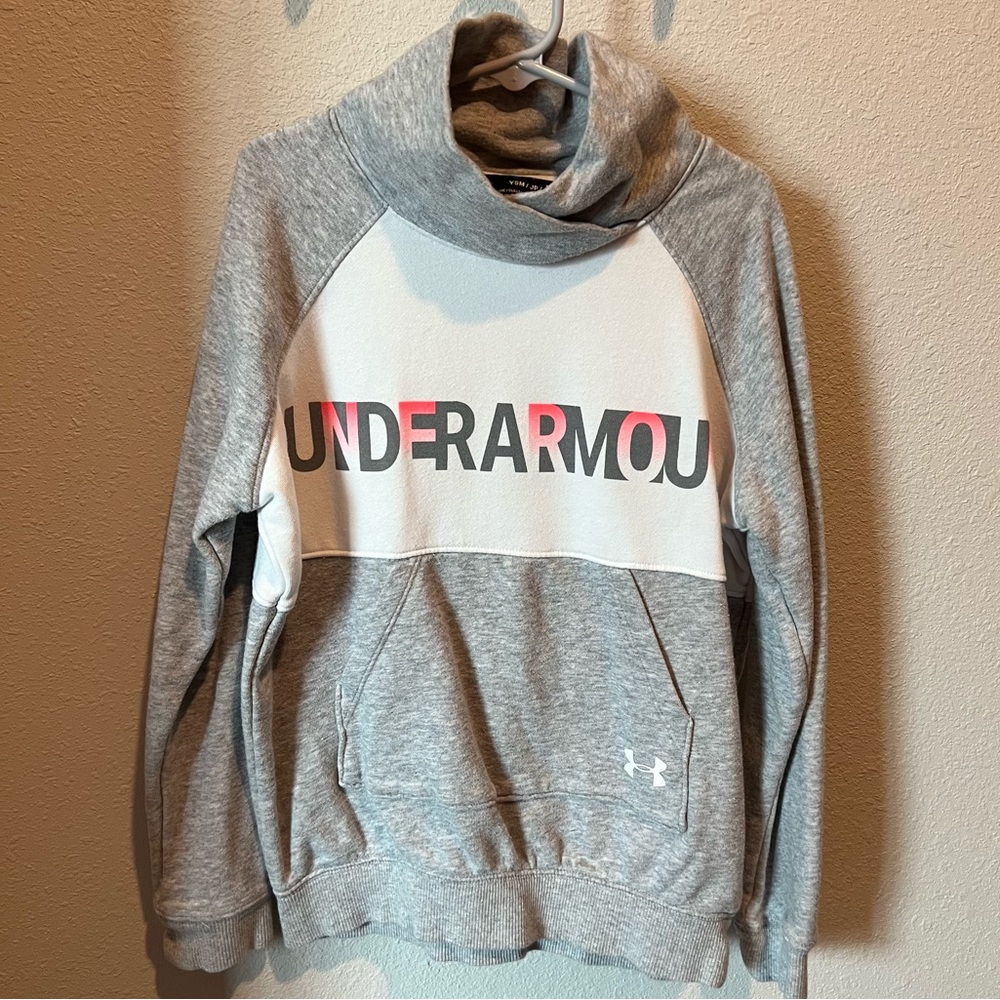 Under Armour size youth s gray pullover cowl neck sweatshirt